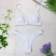 Sexy Bandeau Bikinis New V Neck Bikini Swimsuits Push Up Swimwear