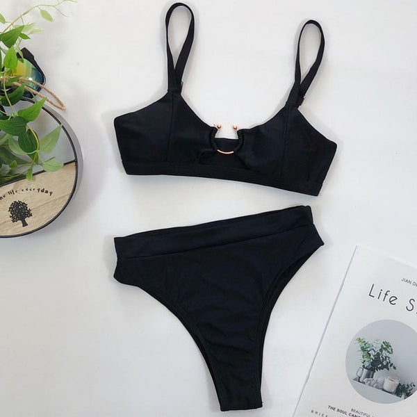 Sexy Bandeau Bikinis New V Neck Bikini Swimsuits Push Up Swimwear