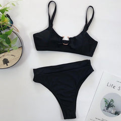 Sexy Bandeau Bikinis New V Neck Bikini Swimsuits Push Up Swimwear
