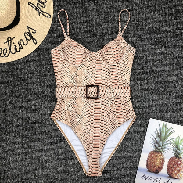 Women Blue Swimwear Sexy Push Up One Piece Swimsuit