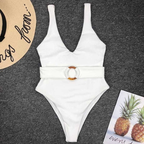 Women Blue Swimwear Sexy Push Up One Piece Swimsuit