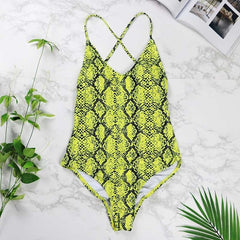 women Swimwear Sexy high cut one piece swimsuit Backless swim suit