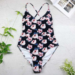 women Swimwear Sexy high cut one piece swimsuit Backless swim suit