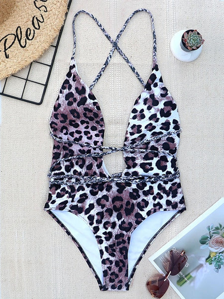 women Swimwear Sexy high cut one piece swimsuit Backless swim suit