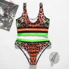 Sexy micro bikini set Print swimsuit female Bandeau high cut swimwear