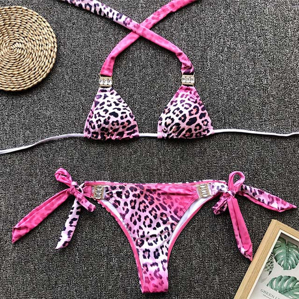 Swimsuit Women Bikinis Crystal Diamond Bikini Set Metal