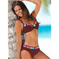 Sexy Bikini Set Swimwear Women Print Swimsuit Push Up