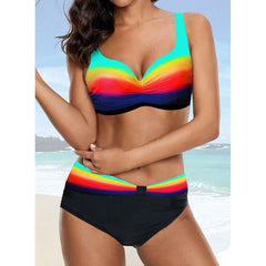 Sexy Bikini Set Swimwear Women Print Swimsuit Push Up