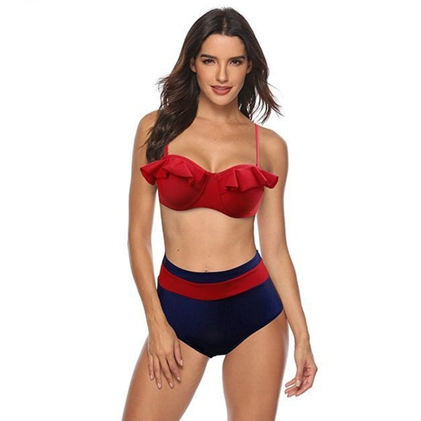 Sexy Bikini Set Swimwear Women Print Swimsuit Push Up