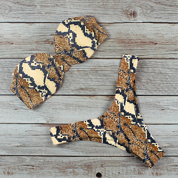 Sexy High Waist Bikini Swimwear Women Swimsuit Leopard Brazilian Bikini