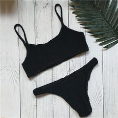 New Sexy girls Bikini Push-up Pleated triangle Swimwear Women