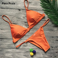 9 Colors Solid Bikini Set Sexy Push Up Swimwear Women Brazilian