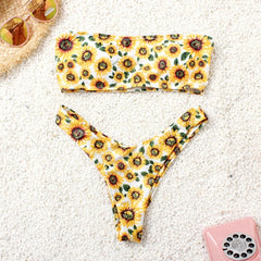 Bikin Bandeau swimwear women push up swimsuit female Cactus Print