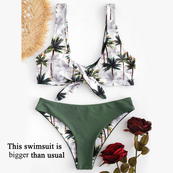 Bikin Bandeau swimwear women push up swimsuit female Cactus Print