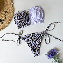 Sexy pink swimwear women bathing suit Bandeau bikinis