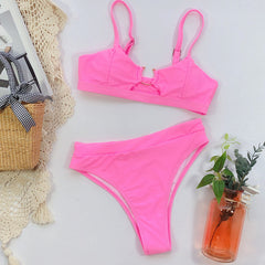 Sexy snake print bikini set new High waist swimwear women