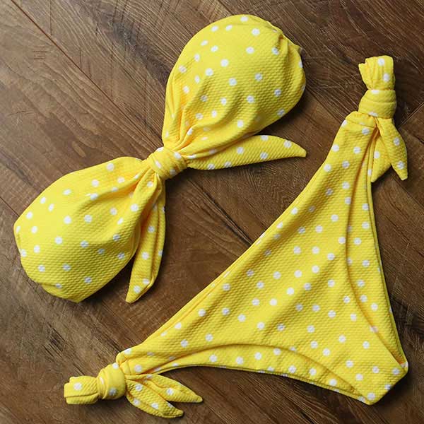 Conjunto de Bikini Bandeau liso Sexy traje de baño para mujer Bikini