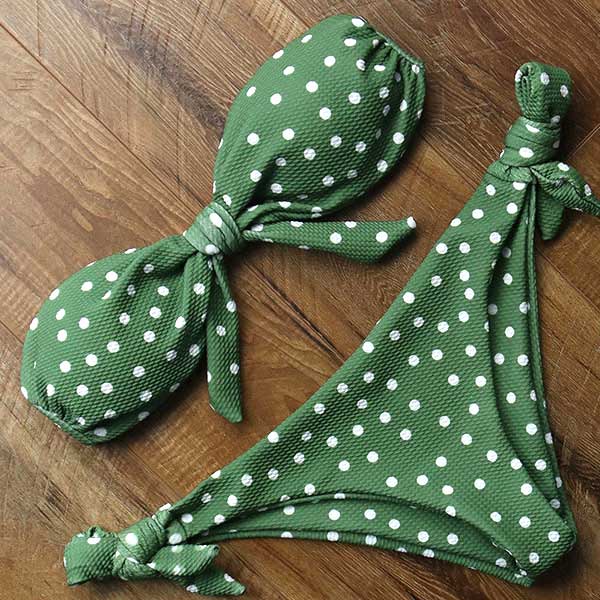 Conjunto de Bikini Bandeau liso Sexy traje de baño para mujer Bikini
